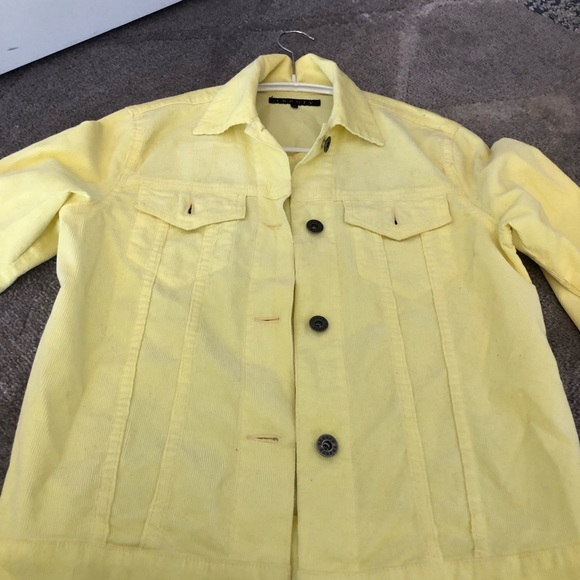 Theory yellow corduroy jacket/blazer sz s - Picture 6 of 8